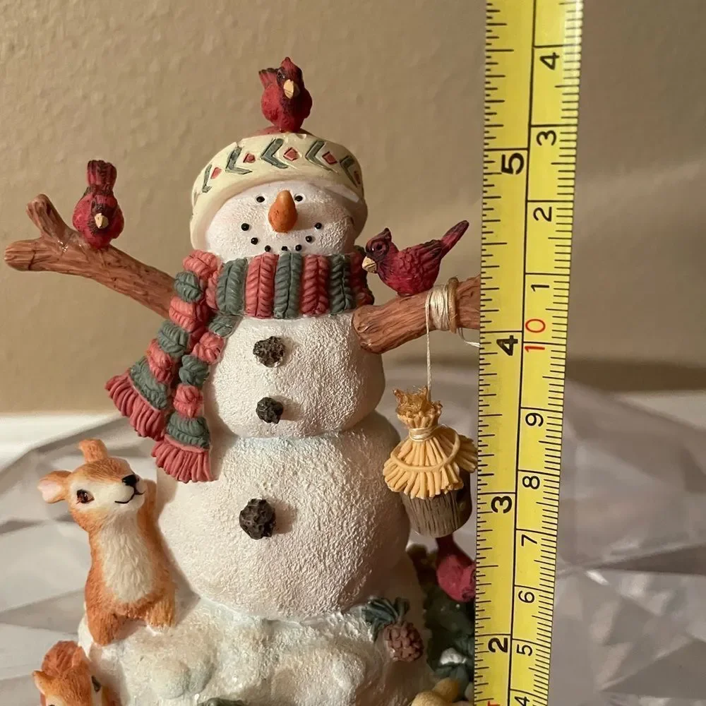 San Francisco Music Box Company Matthew Danko Musical Snowman Forest Friends